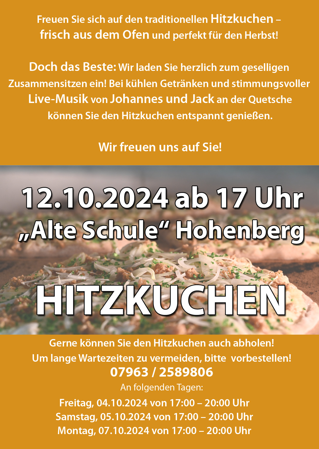 flyer hitzkuchenverkauf